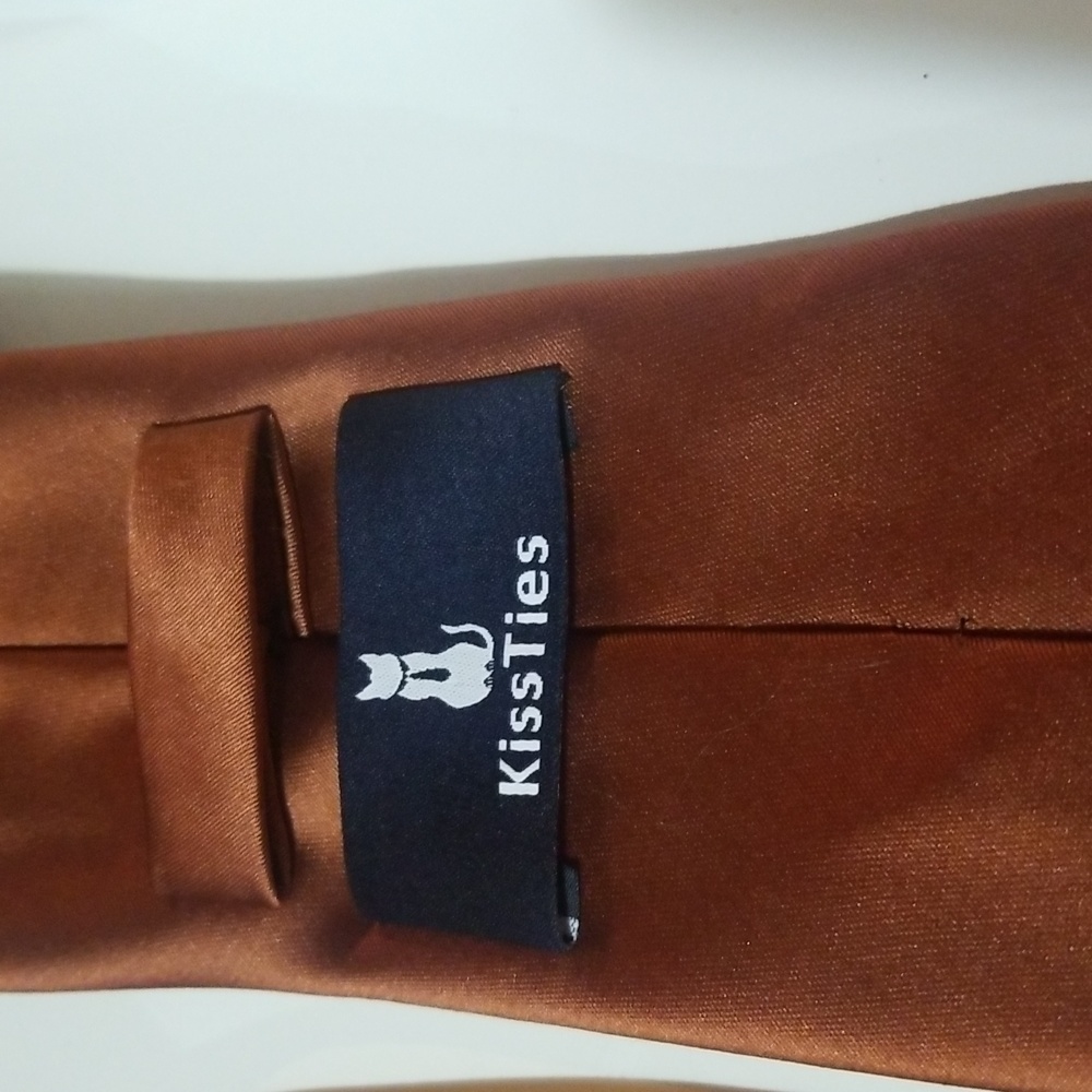 Men's Rust Necktie - Picture 4 of 5
